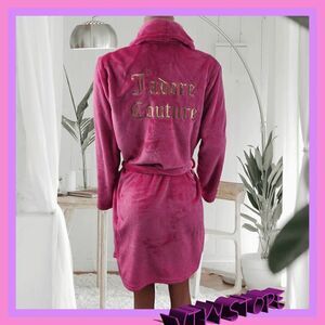 NWT Golden Back Bliss: {Juicy Couture} Pink Sherpa Robe, L/XL NWT